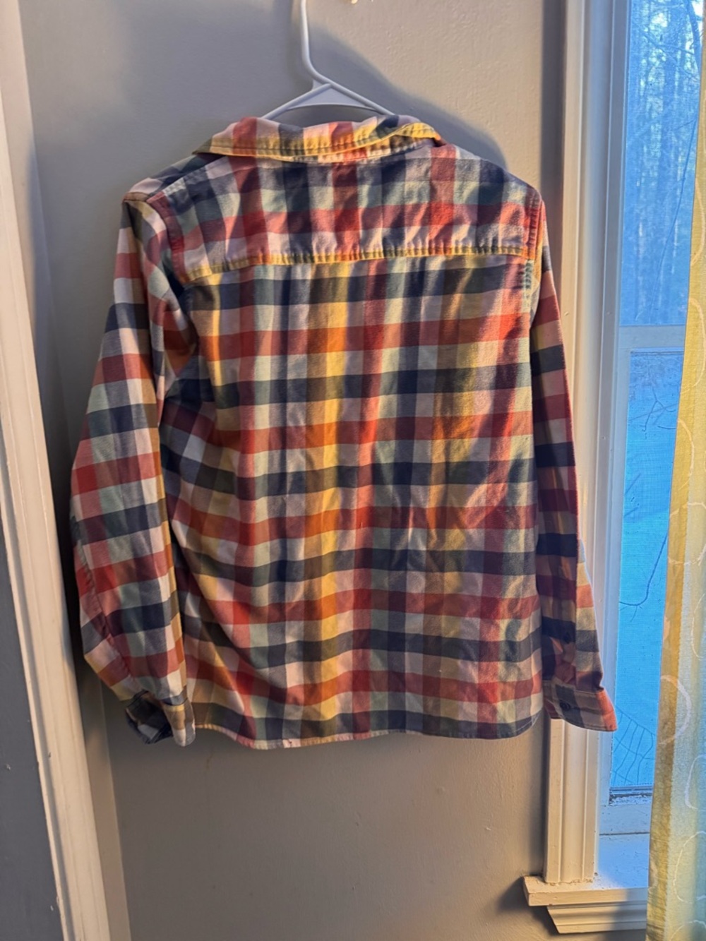 LL bean womens plaid button up top size large - Picture 3 of 3